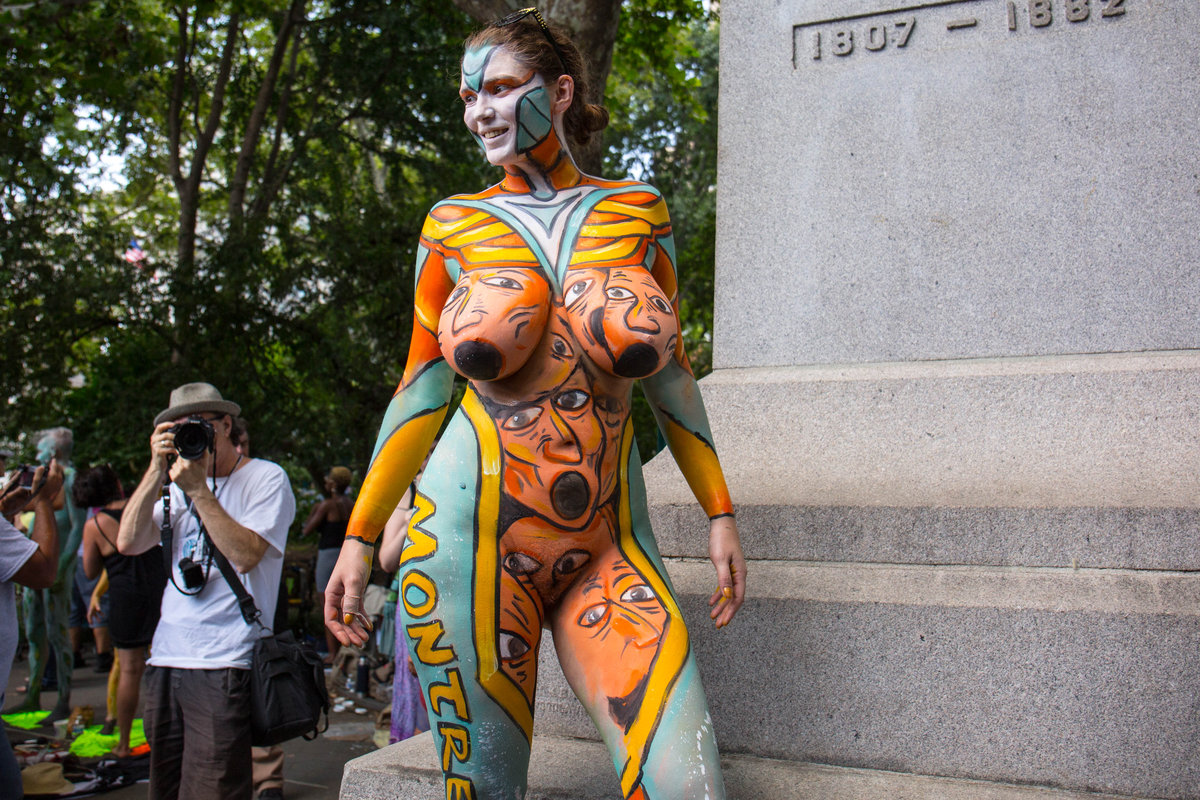 NSFW: NYC Body Painting Day - Diabolical Rabbit.