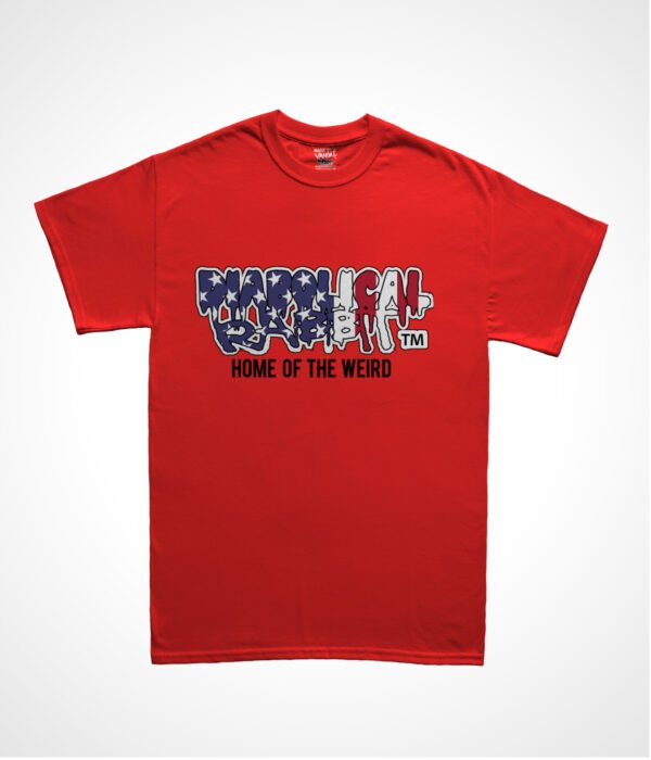 Diabolical Rabbit Home Of American Flag Tee - Image 3