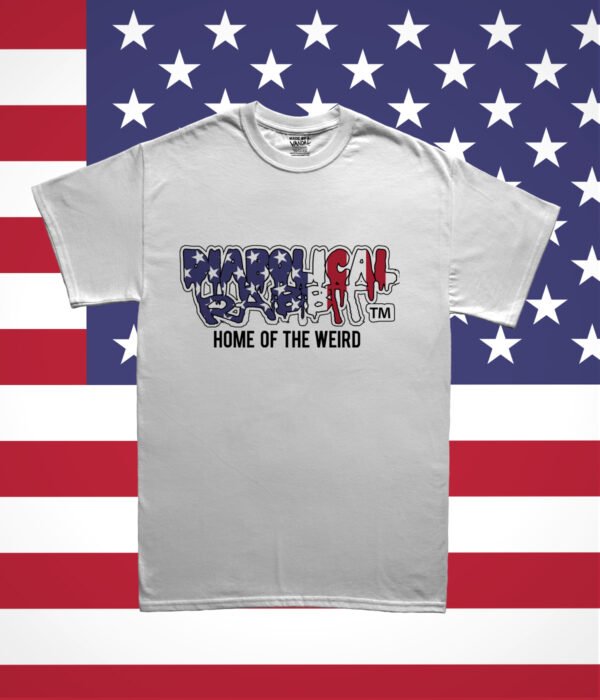 Diabolical Rabbit Home Of American Flag Tee