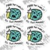 F The Humans Earth Day Stickers