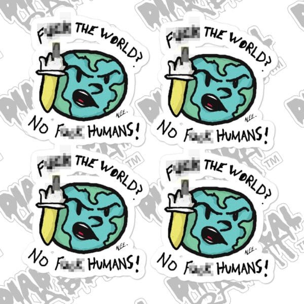 F The Humans Earth Day Stickers