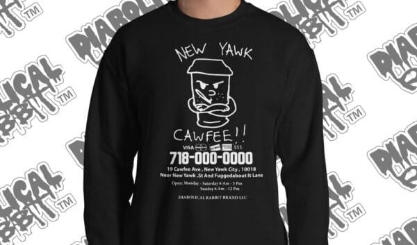 New Yawk Cawfee Unisex Sweatshirt - Image 3