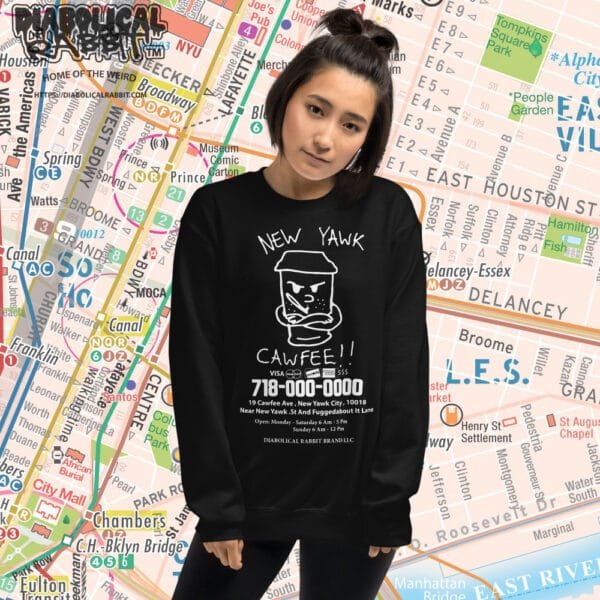 New Yawk Cawfee Unisex Sweatshirt - Image 2