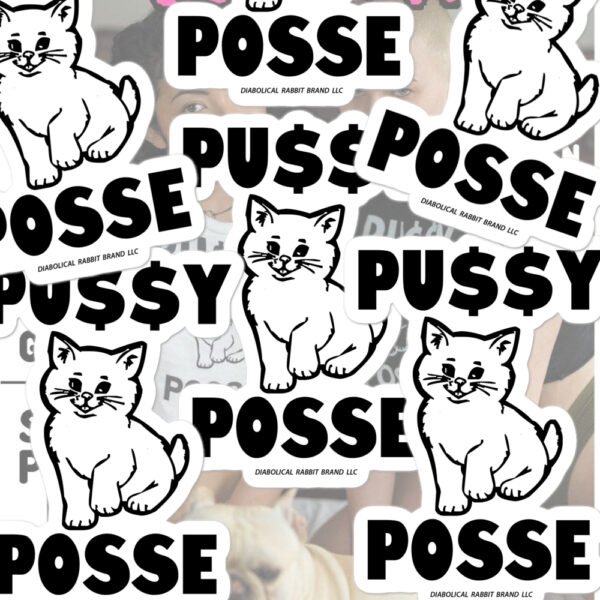 Pussy Cat Posse Diabolical Rabbit Stickers