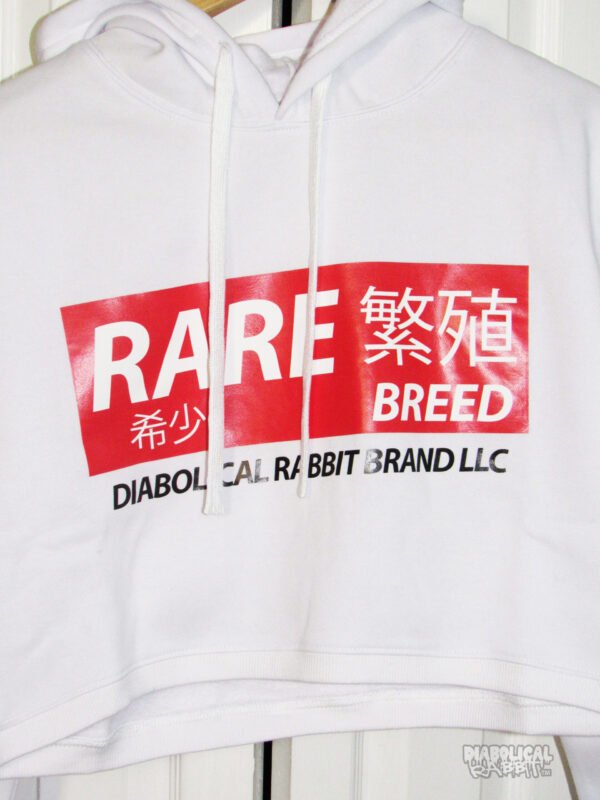 Rare Breed Diabolical Rabbit Crop Top Hoodie - Image 2