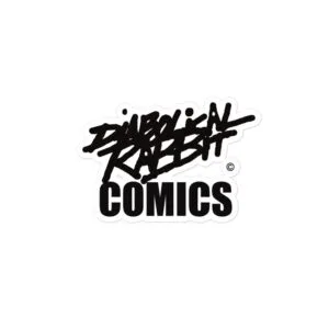 Alternative view of Diabolical Rabbit Comics Staple Stickers