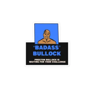 Alternative view of Badass Bullock Is Waiting Free Stickers