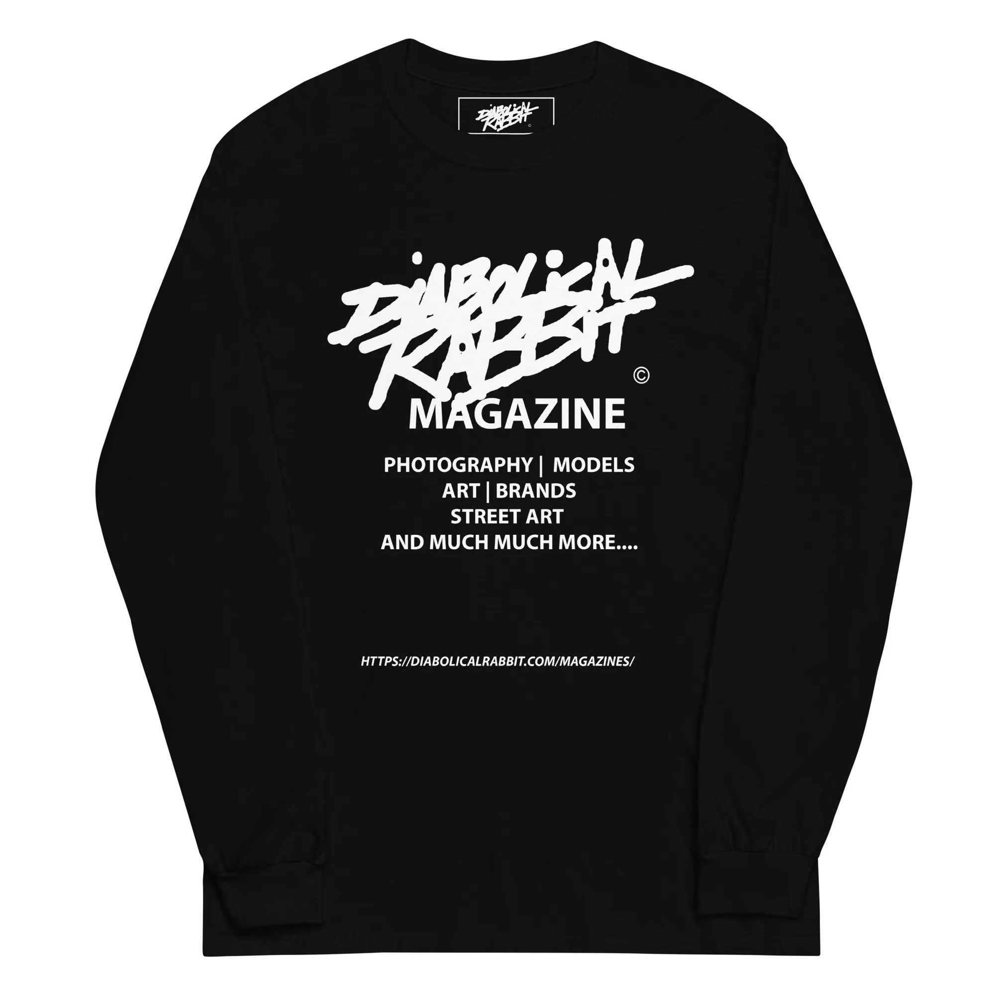 Diabolical Rabbit Magazine Men’s Long Sleeve Shirt - Image 2