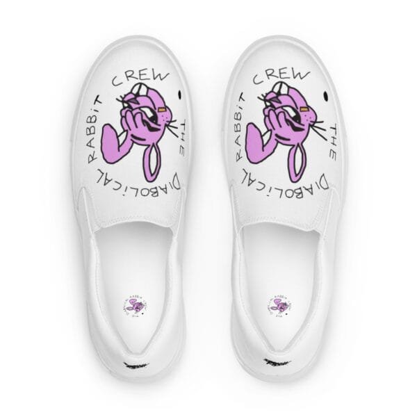 Diabolical Rabbit Crew Men’s slip-on canvas shoes