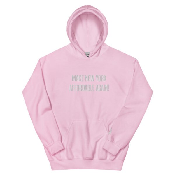 The Make New York Affordable Again! Embroidered Pink Unisex Hoodie