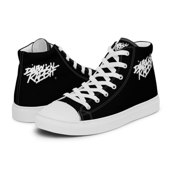 Diabolical Rabbit Women’s High Top Canvas Shoe - Image 2