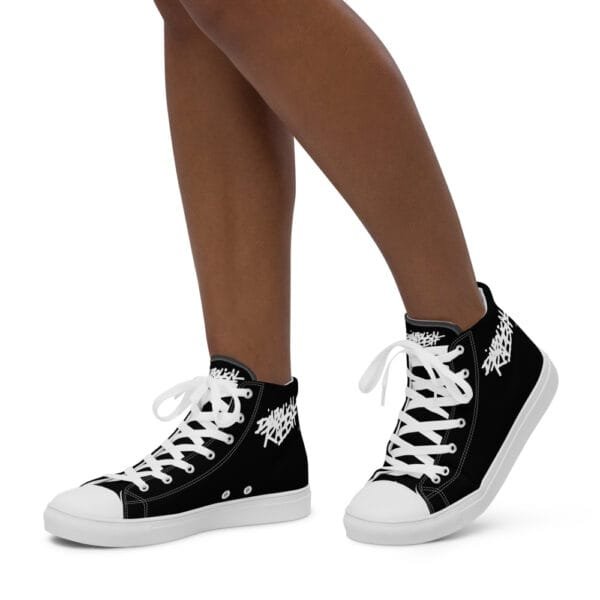 Diabolical Rabbit Women’s High Top Canvas Shoe - Image 4