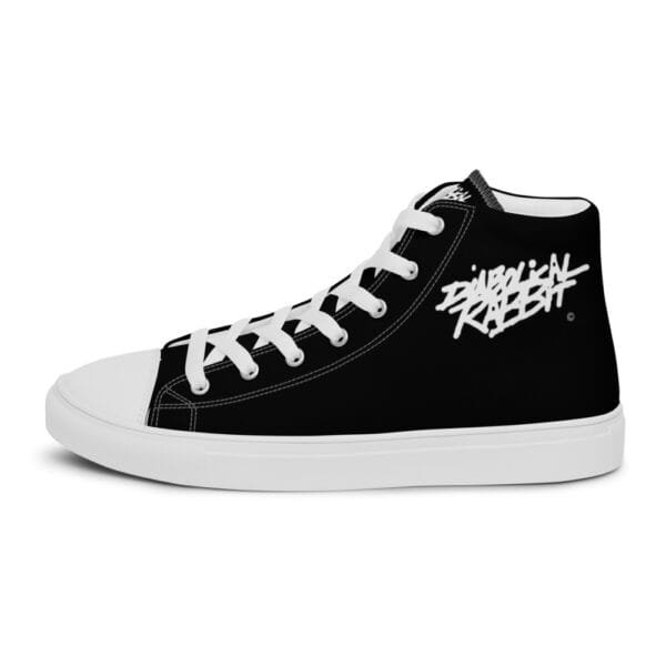 Diabolical Rabbit Women’s High Top Canvas Shoe - Image 5