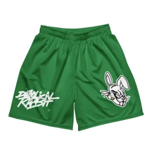 Diabolical Rabbit Green Unisex Mesh Shorts