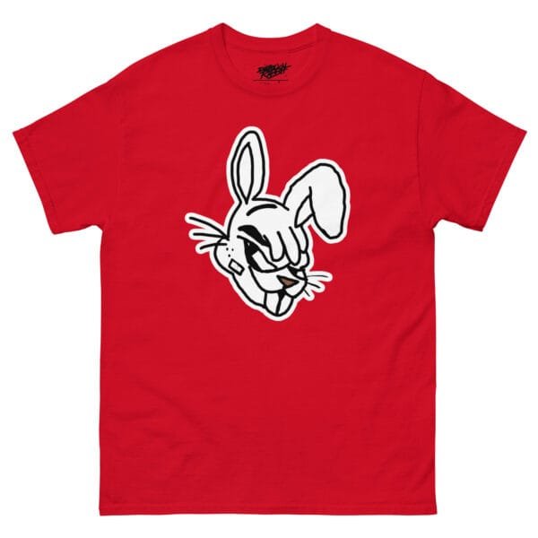 Diabolical Rabbit Face Staple Unisex Tee - Image 6