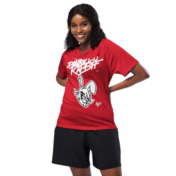 Diabolical Rabbit Unisex Sports Jersey - Image 4