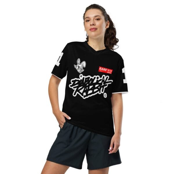 DRB Club Black Unisex Sports Jersey - Image 3