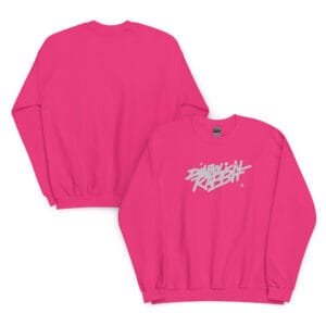 Alternative view of D-Rabbit Script Heliconia Embroidered Sweatshirt