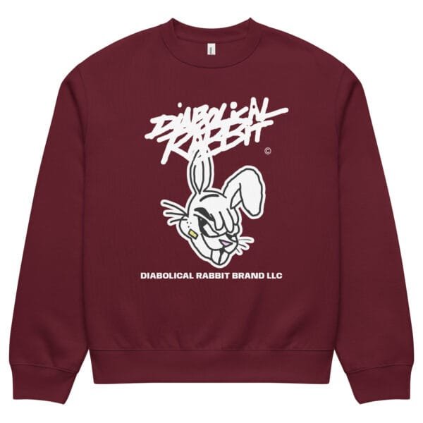 Diabolical Rabbit Staple Oversized Heavyweight Sweatshirt - Image 7