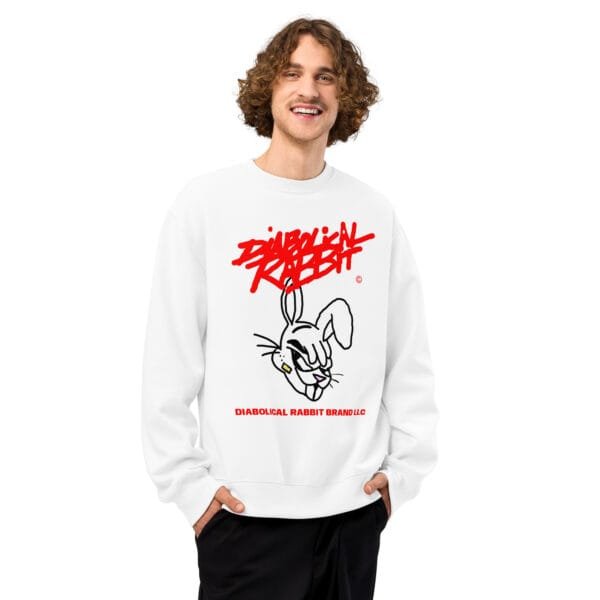 Diabolical Rabbit Oversized Heavyweight Sweatshirt - Image 2